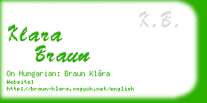 klara braun business card
